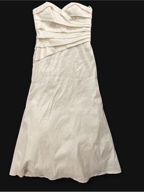 Fiesta Strapless Ivory/Off-White A-Line Evening Dress